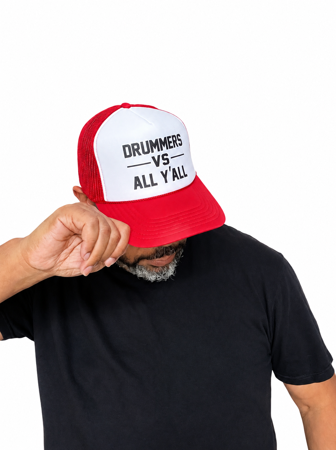 DRUMMERS VS ALL Y’ALL trucker hat