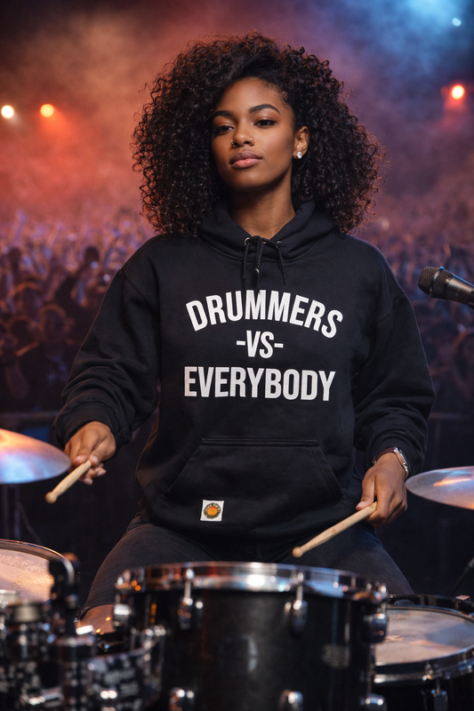 DRUMMERS VS EVERYBODY HOODIE(black)
