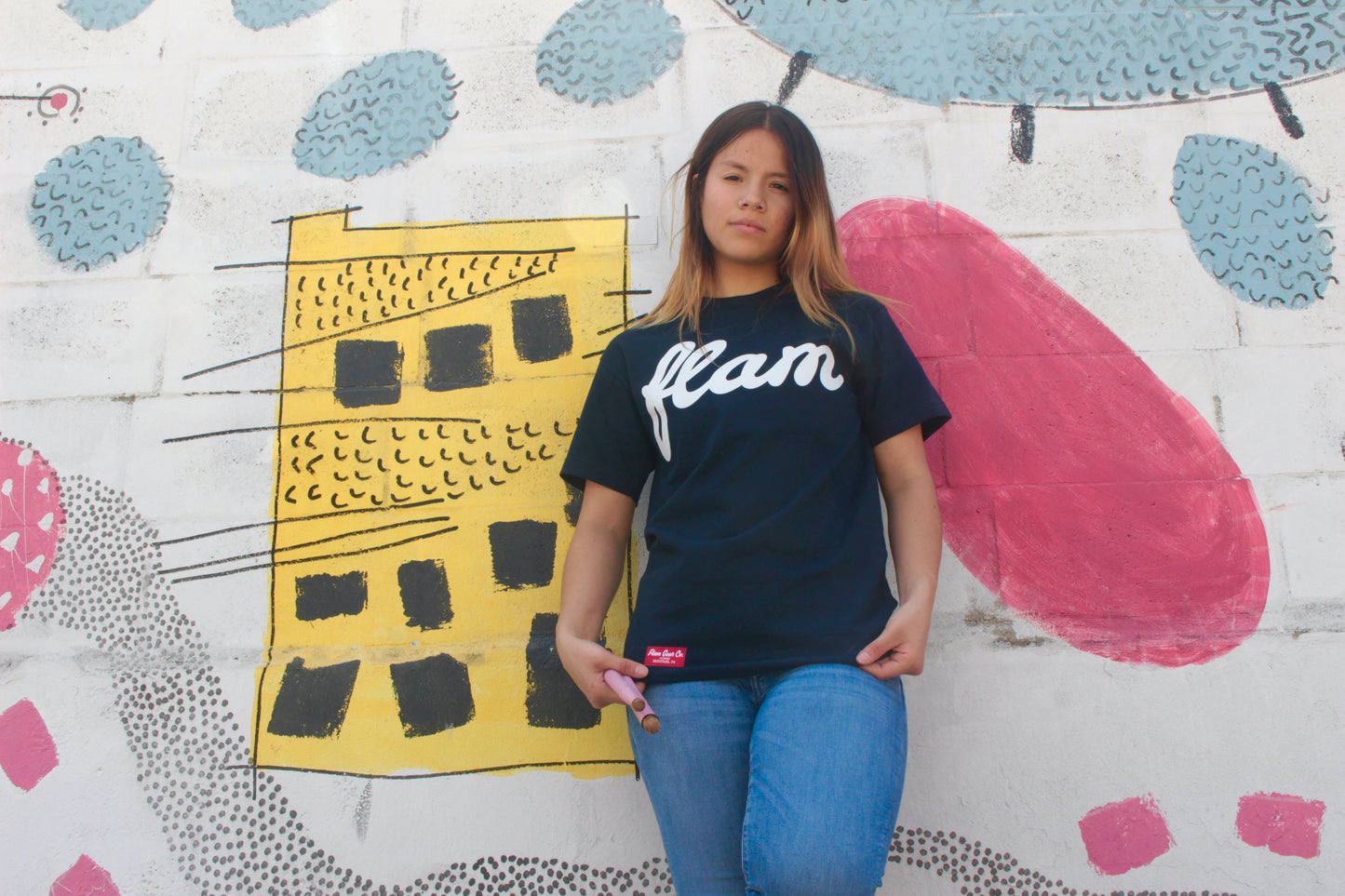 FLAM Script tee(navy)