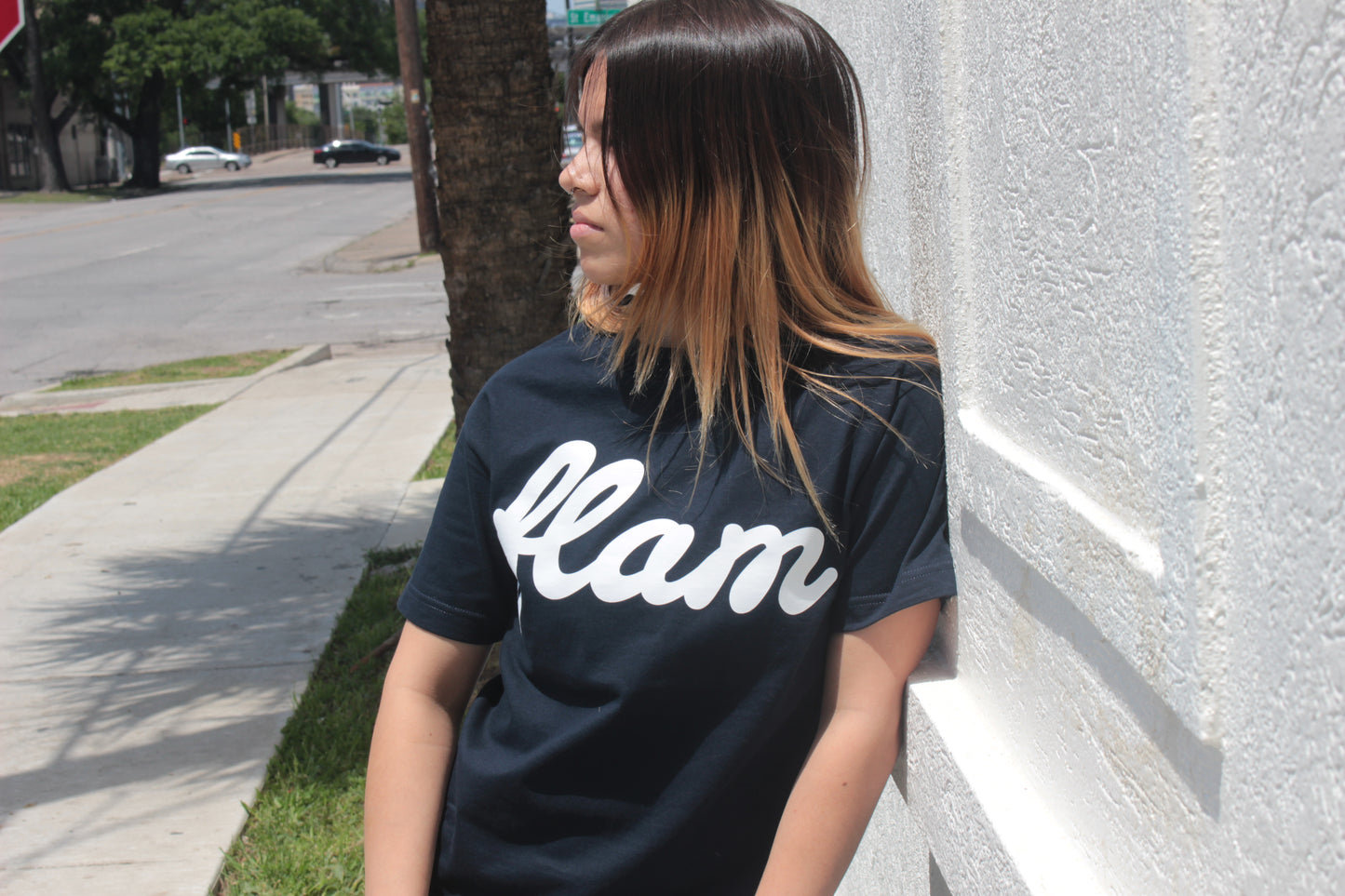 FLAM Script tee(navy)