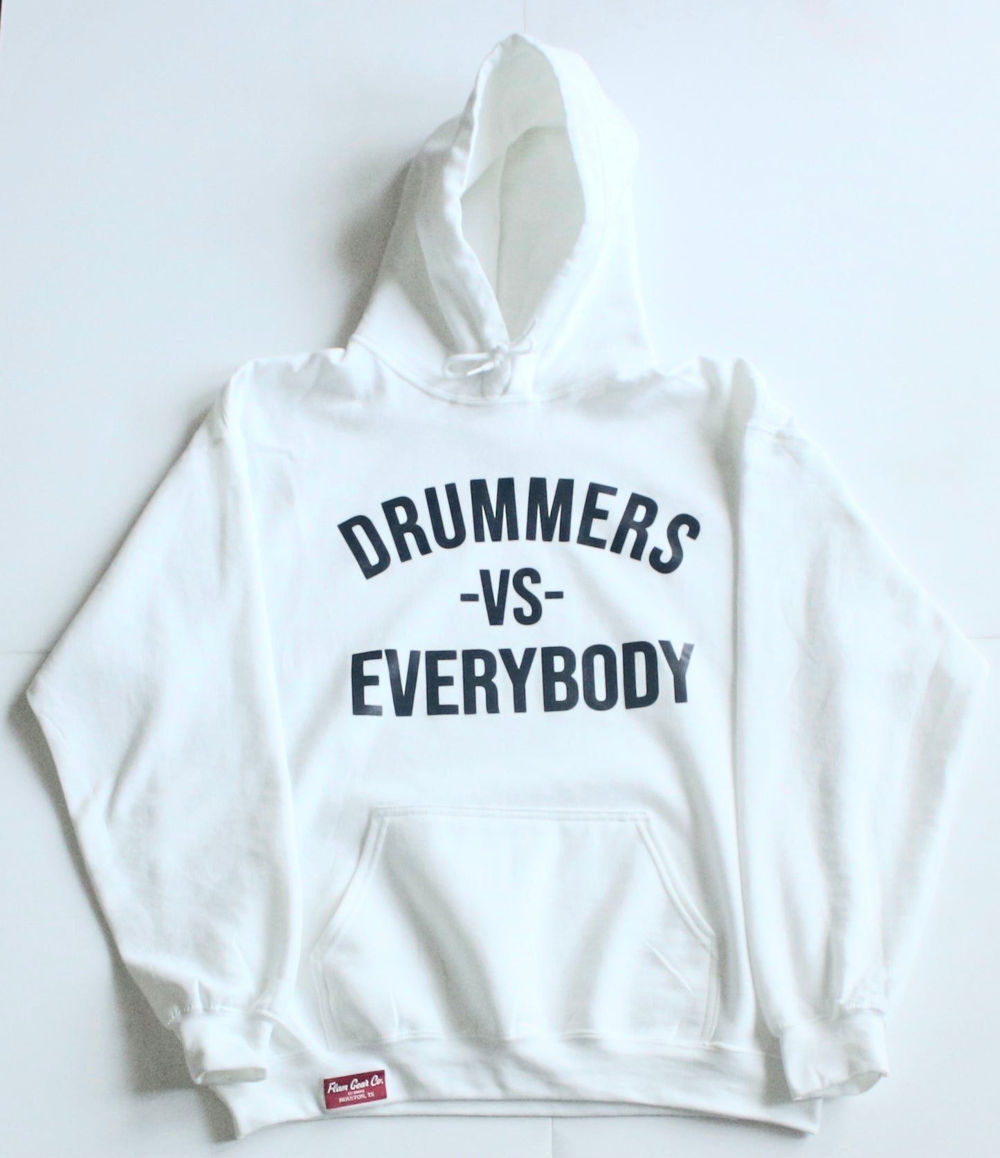 DRUMMERS VS EVERYBODY HOODIE(arctic white)