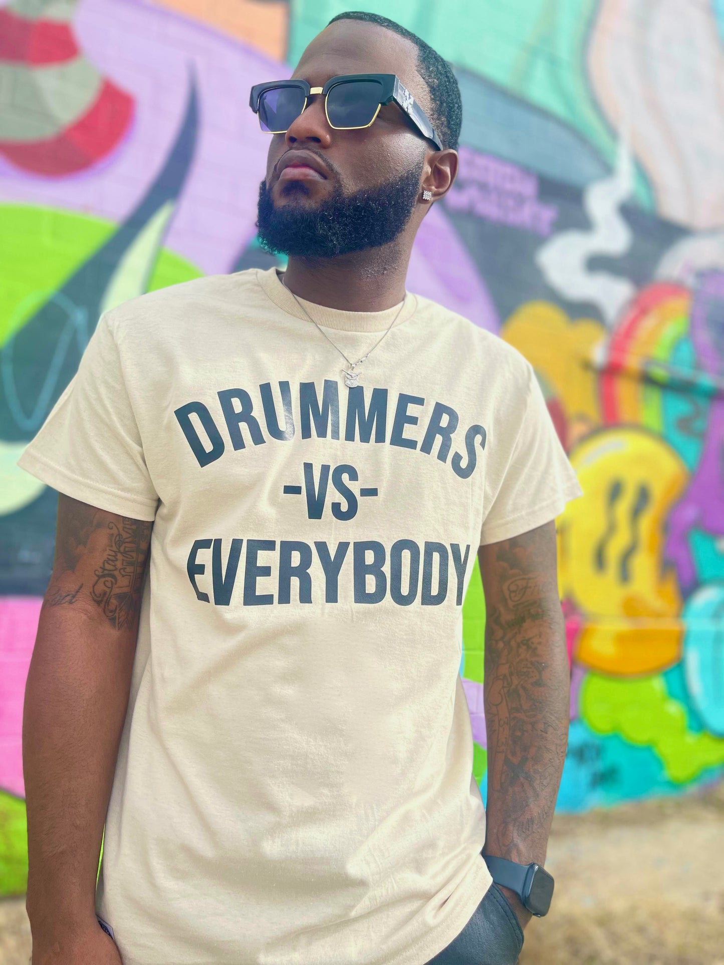 DRUMMERS VS EVERYBODY HOODIE(neutral) + FREE TEE