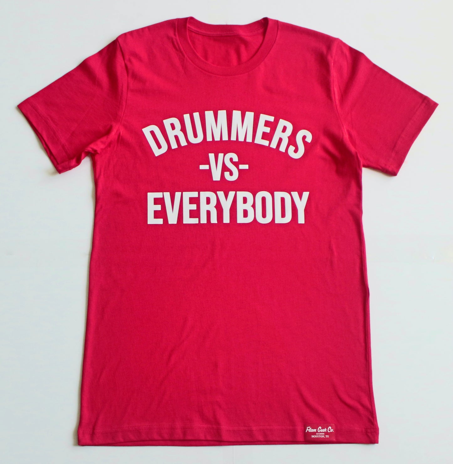 DRUMMERS VS EVERYBODY TEE(red)