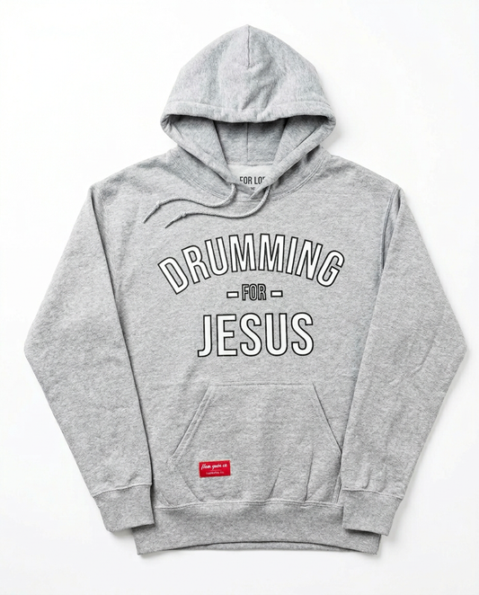 DRUMMING FOR JESUS (heather grey)