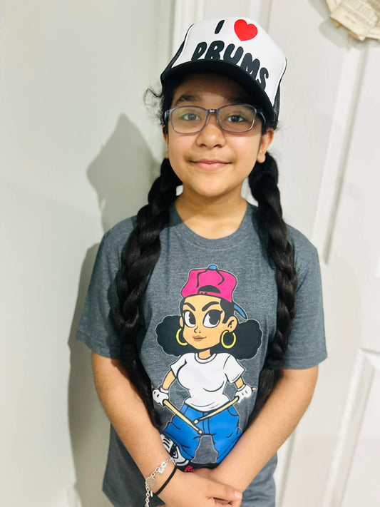 FLAMGIRL Tshirt (dark heather grey)