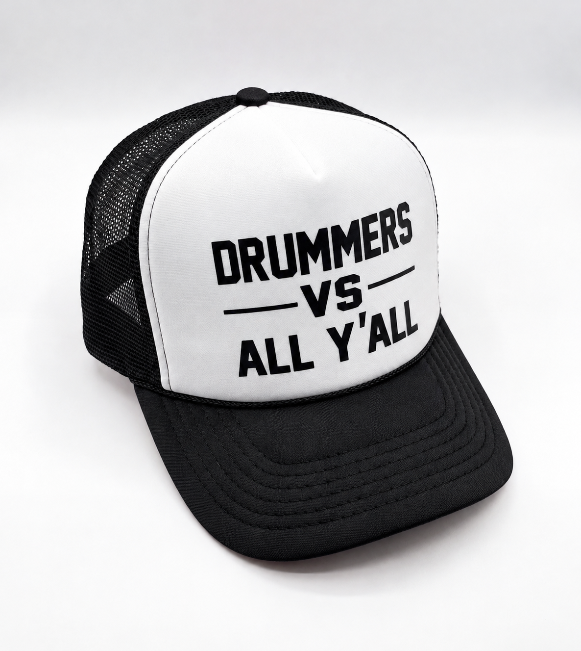 DRUMMERS VS ALL Y’ALL trucker (black)