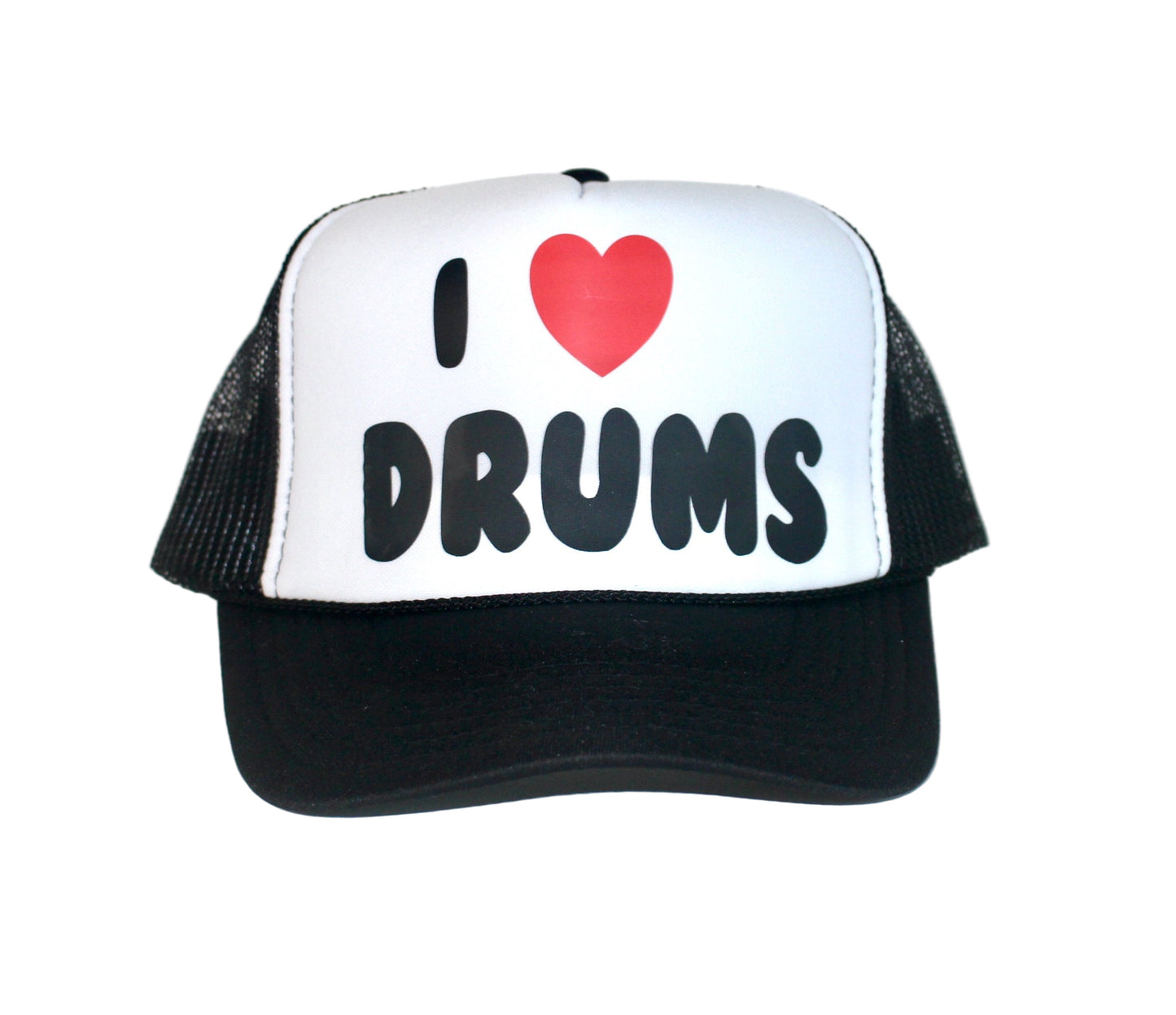 I LOVE DRUMS TRUCKER HAT(BLACK)
