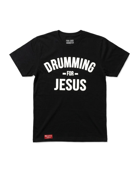 DRUMMING FOR JESUS tee (black)
