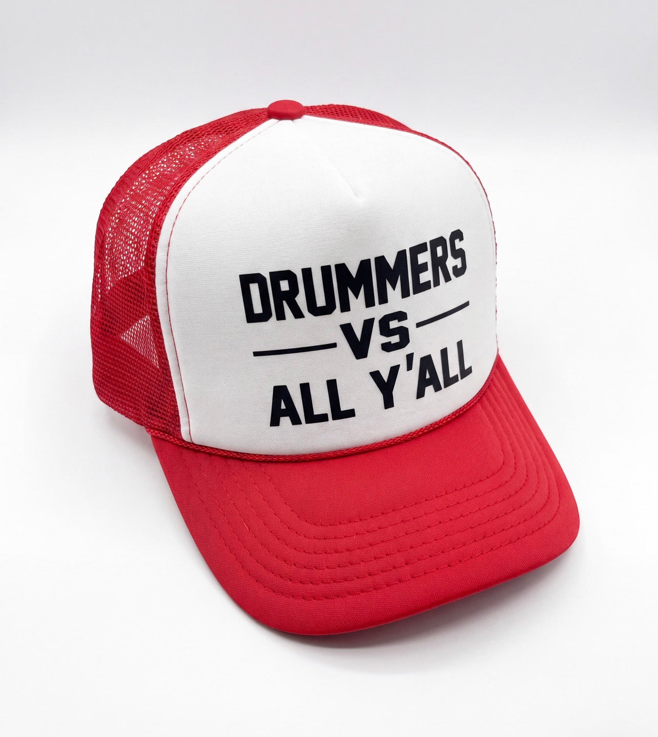DRUMMERS VS ALL Y’ALL trucker hat