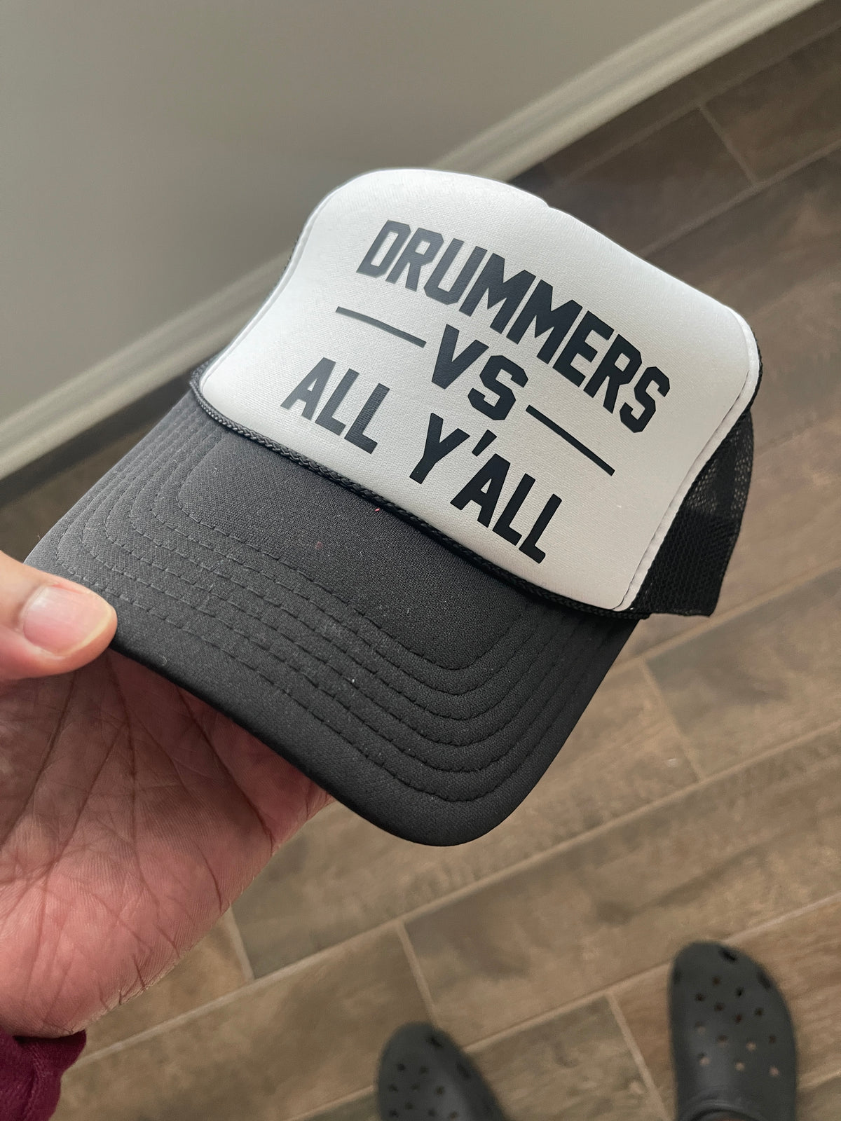 DRUMMERS VS ALL Y’ALL trucker (black)