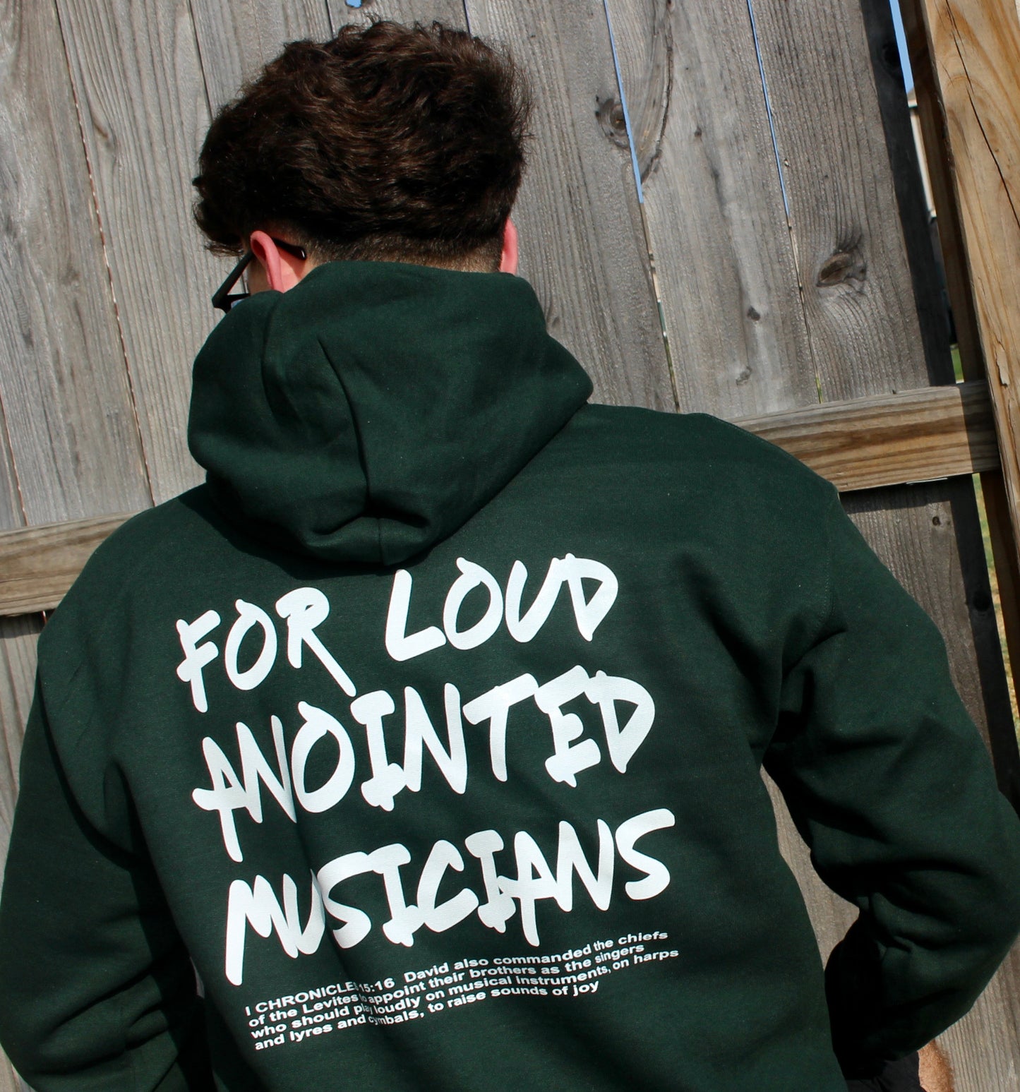 FOR LOUD ANOINTED MUSICIANS HOODIE (hunter green)