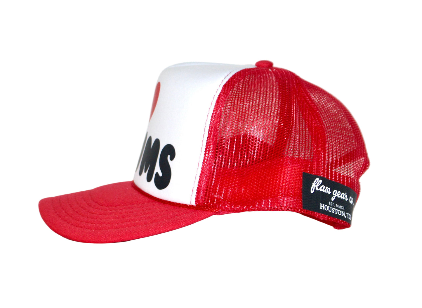 I LOVE DRUMS TRUCKER HAT(RED)