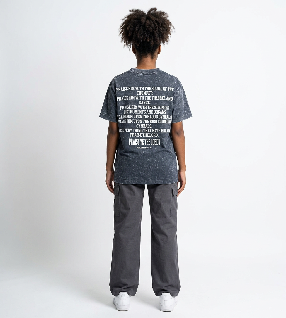 PRAISE HIM TEE(mineral wash)